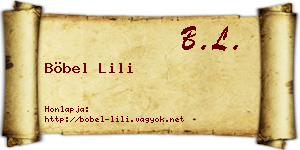 Böbel Lili névjegykártya