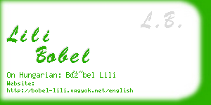 lili bobel business card